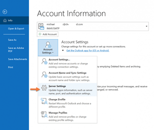 How to Update Email Account Settings in Microsoft Outlook 365